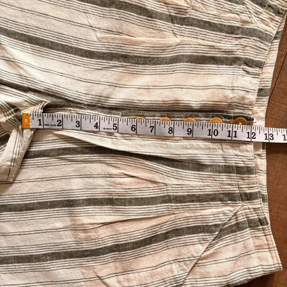 Anthropologie Women's Beachgoer Striped Linen Blend High Rise Shorts Siz… - Picture 8 of 15